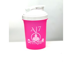Shaker AJ7 FITNESS color rosa y blanco