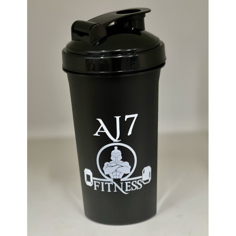 SHAKER AJ7 FITNESS NEGRO Y BLANCO 700ML