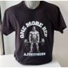 CAMISETA ONE MORE REP AJ7FITNESS NEGRA